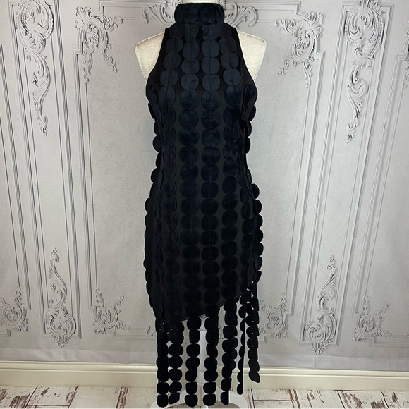 Tiffany Elegant Tassel Laser Cut Evening Mini Dress - Picture 7 of 15